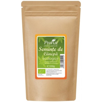 Seminte de canepa bio decorticate, 250g