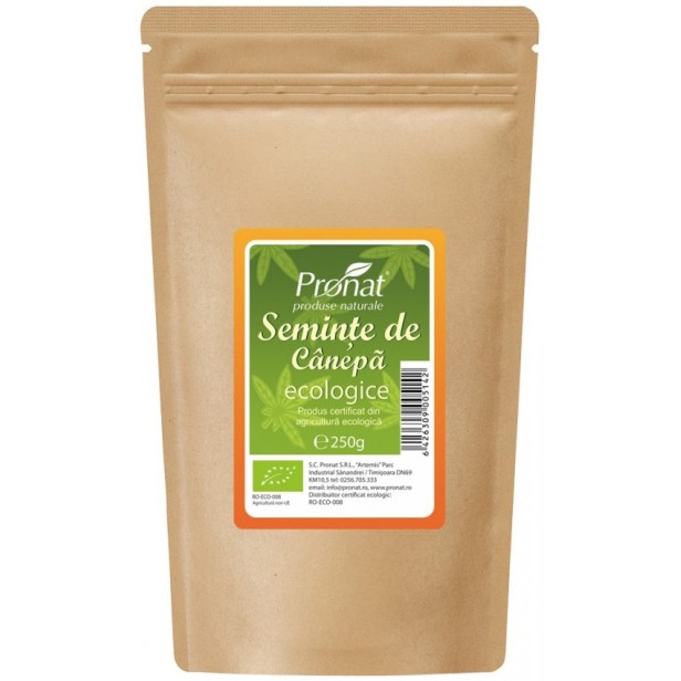 Seminte de canepa bio decorticate, 250g
