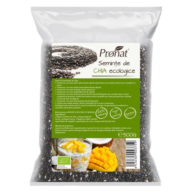 Seminte de chia bio, 500g