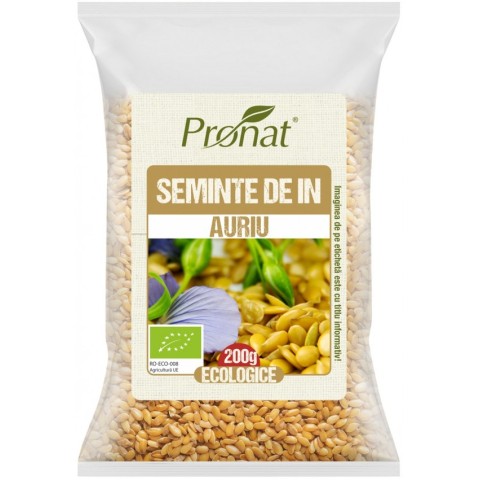 Pronat Foil Pack, Seminte bio de in auriu 200g, biomag.ro
