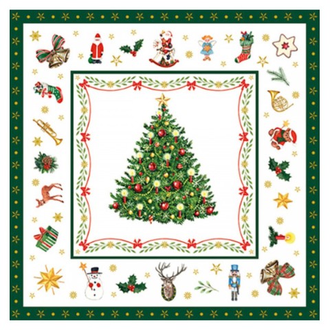 Accesorii ceaiuri, Servetele de craciun 25x25 christmas evergreen,, biomag.ro