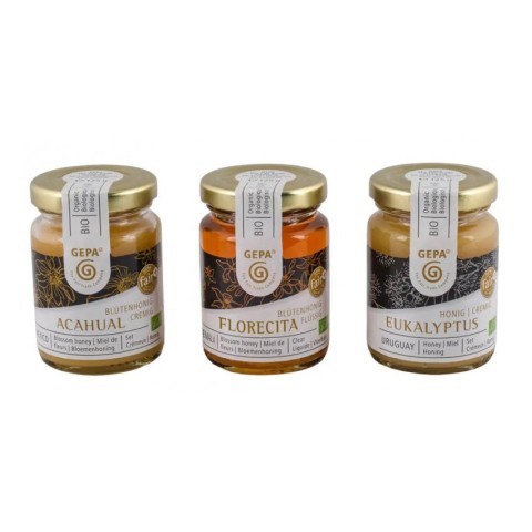 GEPA The Fair Trade Company, Set din 3 feluri de miere bio si fairtrade, 3x125g, biomag.ro