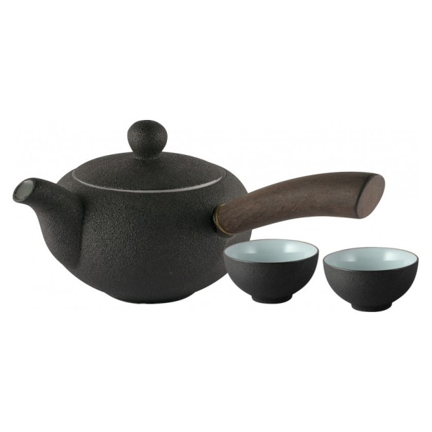 Set rehu pentru ceai cu ceainic si doua cesti (200ml) in cutie de cadou