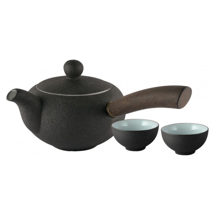 Set rehu pentru ceai cu ceainic si doua cesti (200ml) in cutie de cadou  - Biomag.ro