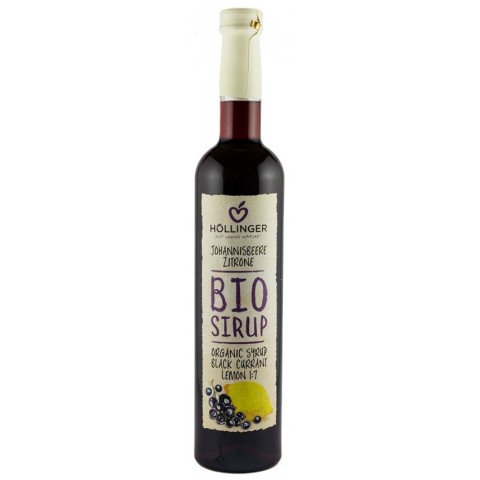 Hollinger, Sirop bio din coacaze negre cu lamaie, 500ml, biomag.ro