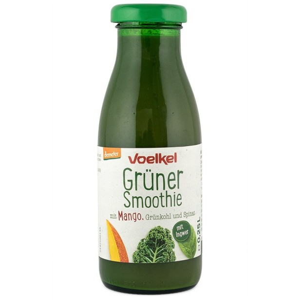 Smoothie verde bio cu mango, varza kale si spanac, 250ml
