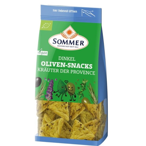Snack vegan din spelta cu masline si ierburi de provence - 150 g