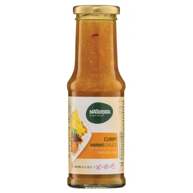 Sos bio barbecue de curry cu ananas, 210ml naturata