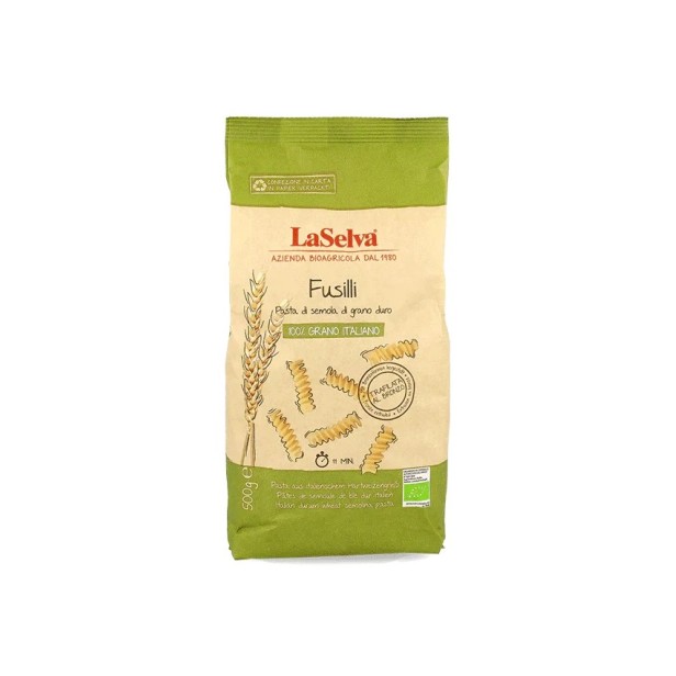 Fusilli bio din grau dur, 500 g