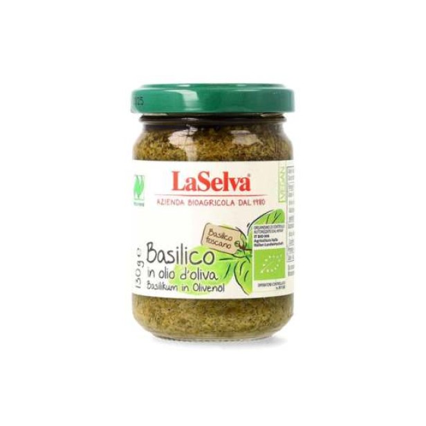 Busuioc bio in ulei de masline, 130g