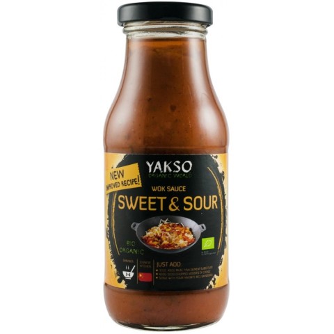 Yakso, Sos bio pentru wok, dulce-acrisor, 240ml, biomag.ro