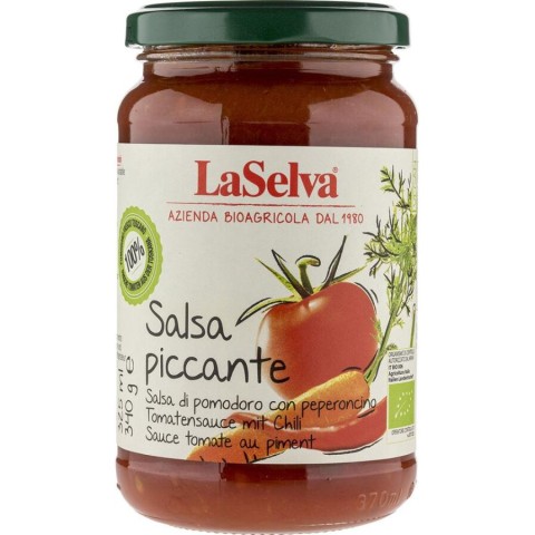 Sosuri bio din tomate, Sos de rosii salsa picante cu chili - 340 g, biomag.ro