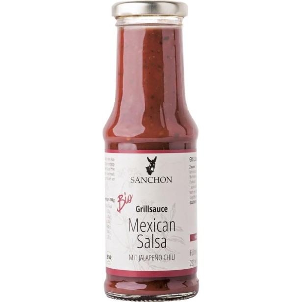 Sos bio pentru gratar salsa mexicana cu chili jalapeno - 210 ml