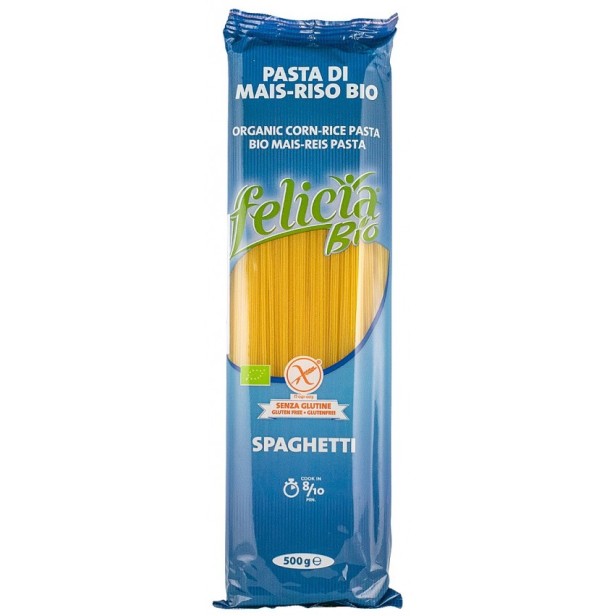 Spaghetti bio din faina de malai si orez, 500g