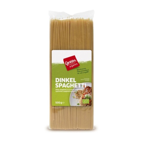 Paste fainoase, Spaghetti bio din grau spelta, 500g green organics, biomag.ro