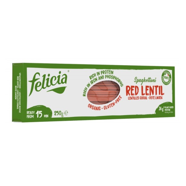Spaghetti bio din linte rosie 250g