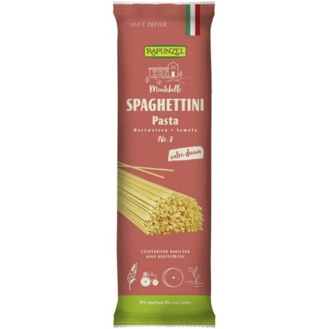 Paste bio din grau, Spaghetti semola bio extra subtiri - 500 g, biomag.ro