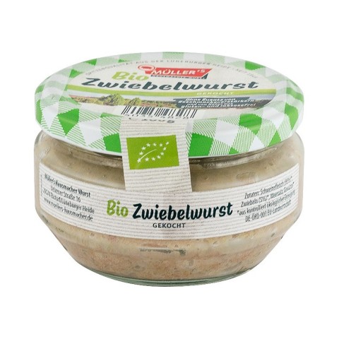 Muller's Hausmacher Wurst, Specialitate bio din carne de porc cu ceapa, 160g, biomag.ro