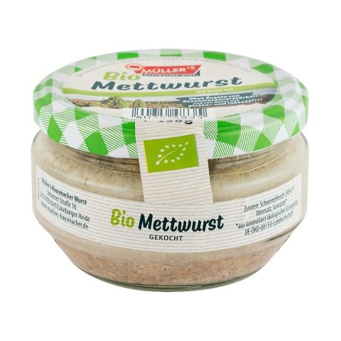 Conserve, pateuri, Specialitate bio din carne de porc cu condimente, 160g, biomag.ro