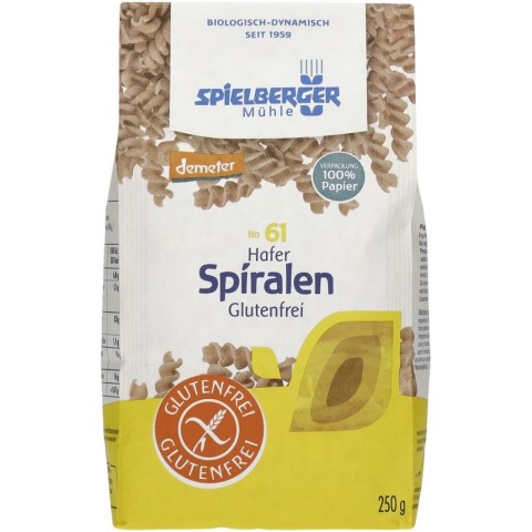 Spielberger, Spirelli bio din ovaz fara gluten - 250 g, biomag.ro