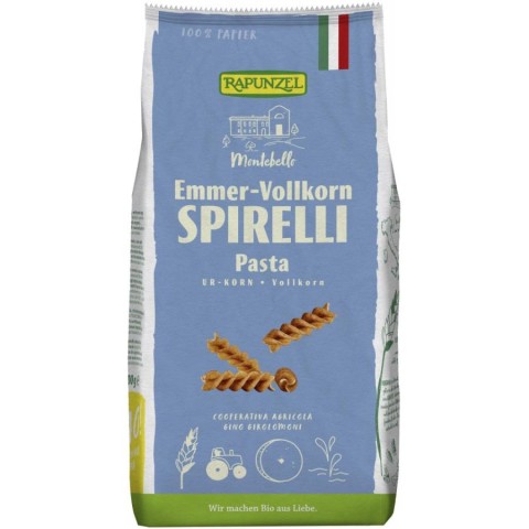 Paste bio din emmer, Spirelli emmer integrale - 500 g, biomag.ro