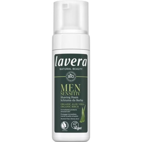 Lavera, Spuma de ras sensitiv cu aloe vera bio si mesteacan bio - 150 ml, biomag.ro