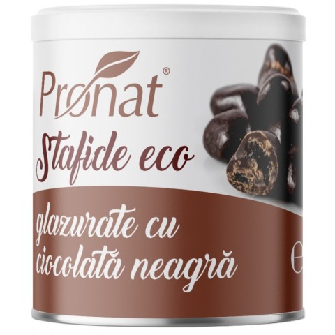 Snacksuri, Stafide bio glazurate cu ciocolata neagra, 100g, biomag.ro
