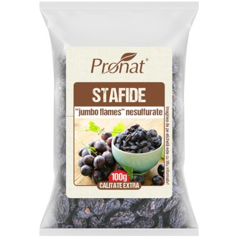 Fructe uscate, Stafide jumbo flames nesulfurate 100g, biomag.ro