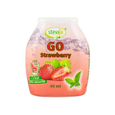 Stevija, Go indulcitor pe baza de stevie cu aroma de capsuni, 40ml, biomag.ro