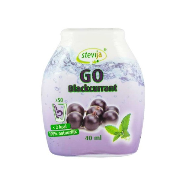 Go indulcitor pe baza de stevie cu aroma de coacaze negre, 40ml