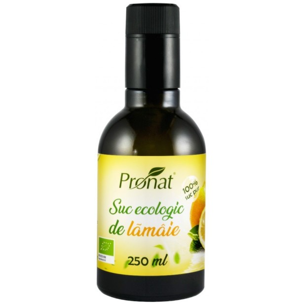 Suc bio de lamaie 100%, 250ml