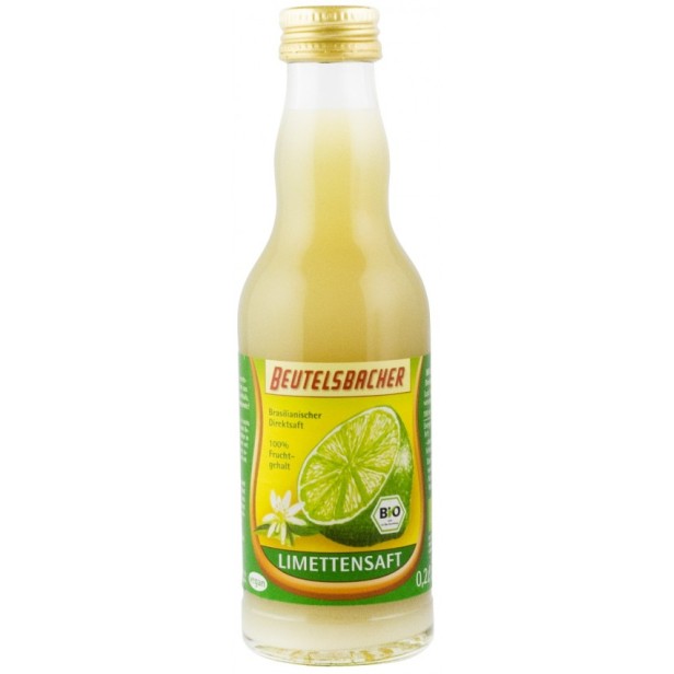 Suc bio din lamaie verde (lime) nefiltrat, 200ml beutelsbacher