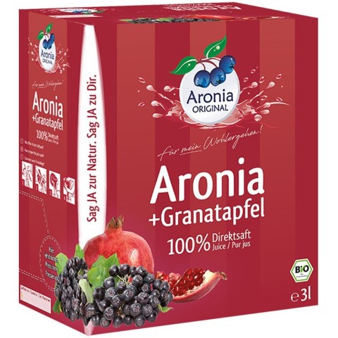 Aronia Original, Suc bio pur de aronia cu rodie, 3l aronia, biomag.ro