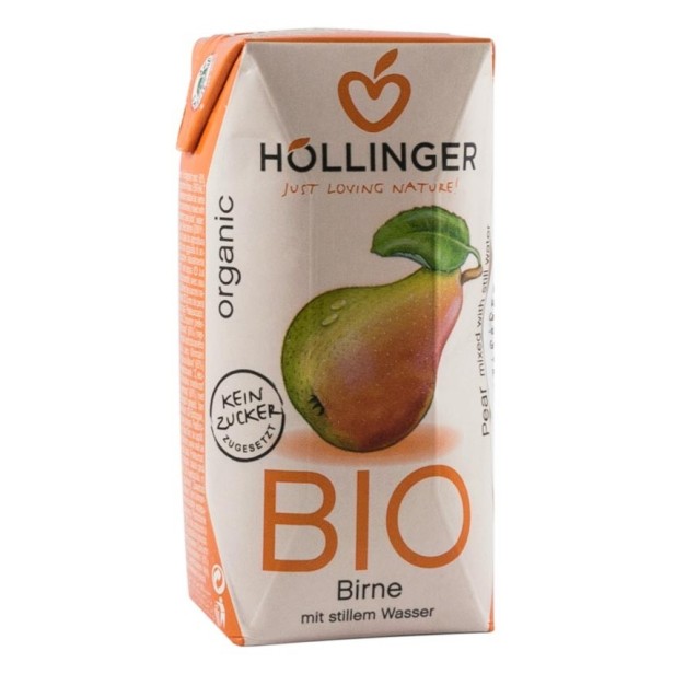 Suc de pere bio cu pai hollinger, 200ml