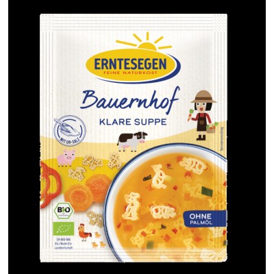 Supa clara de legume bio cu animalute, 55g