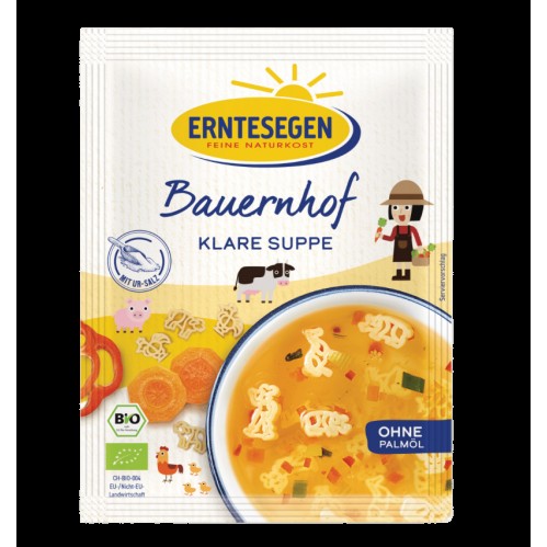 Supa clara de legume bio cu animalute, 55g