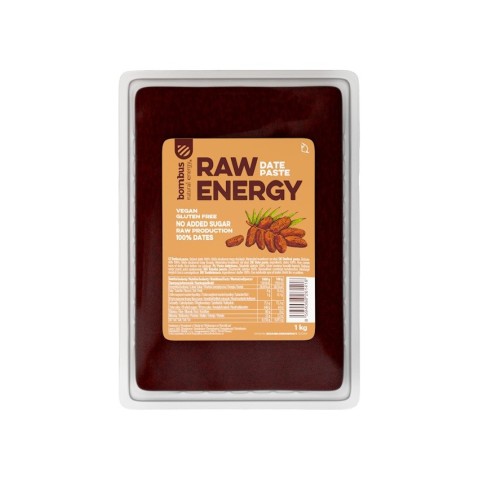 Bombus, Superaliment: pasta pura de curmale raw energy, fara gluten 1kg, biomag.ro