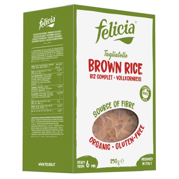 Tagliatelle bio din faina de orez integral, 250g