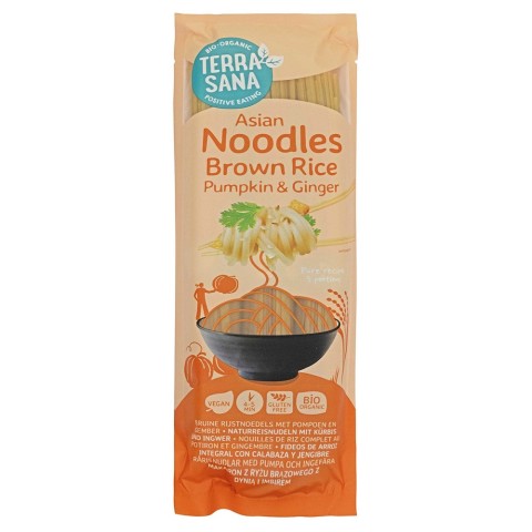 Paste bio fara gluten, Taitei bio de orez brun cu dovleac si ghimbir fara gluten - 250 g, biomag.ro