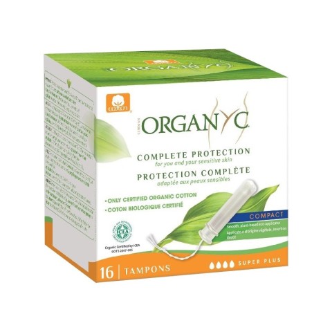 Corman Organyc, Tampoane organyc super plus din bumbac organic, cu aplicator 16 buc, biomag.ro