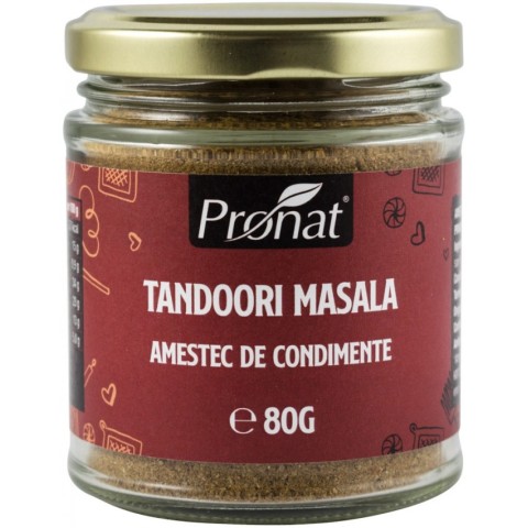 Pronat Glass Pack, Tandoori masala, amestec de condimente, 80g, biomag.ro