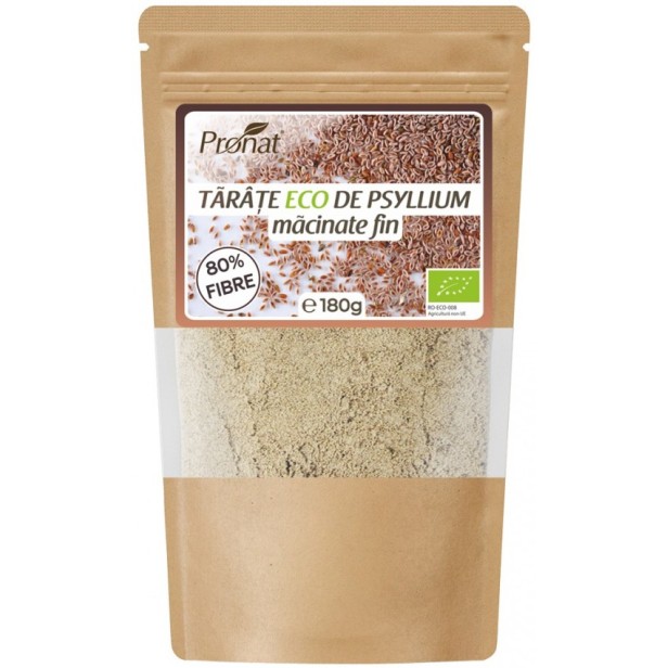 Tarate bio de psyllium macinate fin, 180g