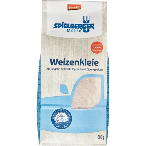 Faina bio si gris, Tarate de grau bio demeter - 500 g, biomag.ro