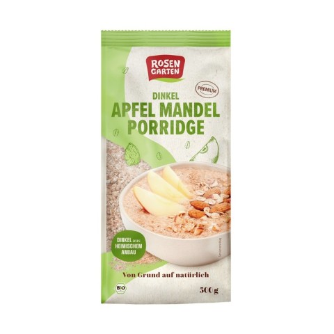 Rosen Garten Naturkost, Terci bio din grau spelta cu mere si migdale, 500g rosen, biomag.ro