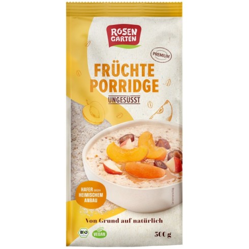 Terci bio din ovaz cu fructe, neindulcit, 500g rosen