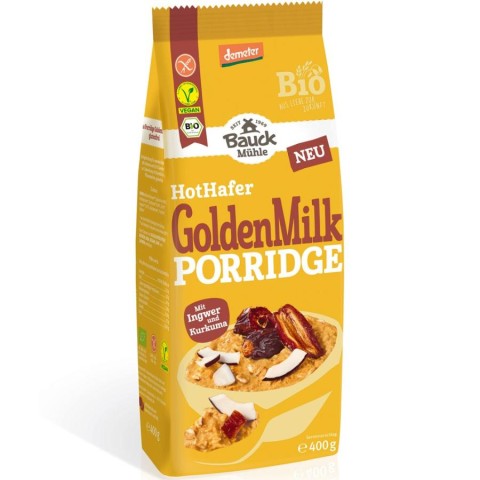 BauckHof, Terci  bio din ovaz cu ghimbir si curcuma vegan  fara gluten - 400 g, biomag.ro