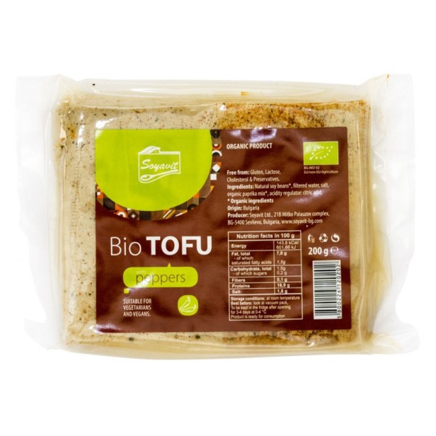 Tofu bio cu ardei, 200g