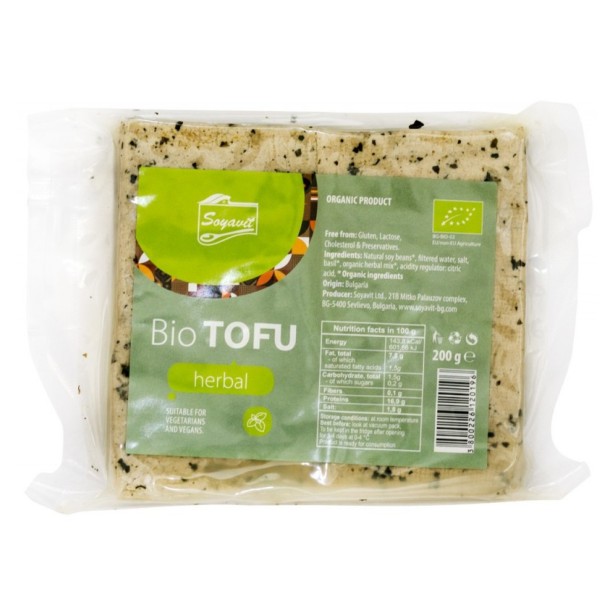 Tofu bio cu verdeturi, 200g