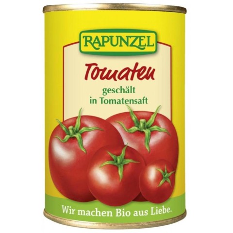 Sosuri bio din tomate, Tomate bio cojite la conserva - 400 g, biomag.ro