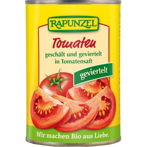 Tomate cojite si taiate in patru la conserva - 400 g Tomate cojite si taiate in patru la conserva - 400 g